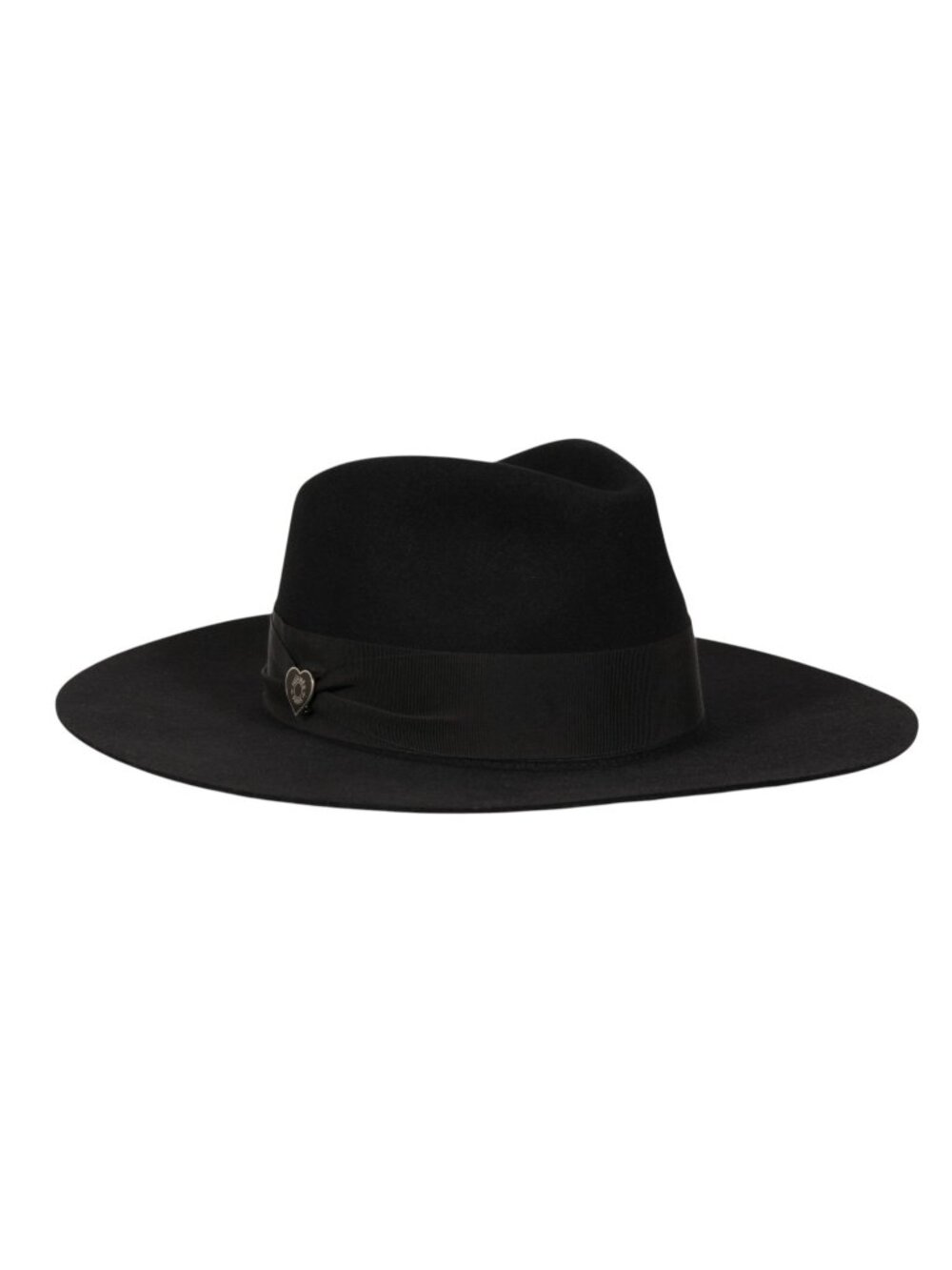Hermes Faubourg Love Hat Black Fedora Size 57 Rabbit Felt Cou de Coueur